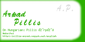 arpad pillis business card